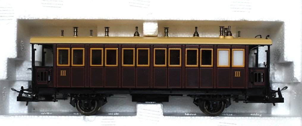 Trix H0 - 21252 - Model train wagon (1) - Four-piece wagon set 'Pfalz-Bahn' #3.2