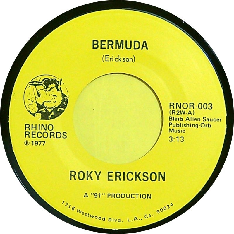 Roky Erickson (13th Floor Elevators) - Bermuda / The Interpreter - Useita teoksia - 45 RPM 7 tuuman single - 1st Pressing - 1977 #2.1
