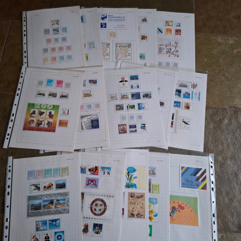 爱沙尼亚 1991/2004 - 邮票、邮票册页和MH全新未使用/未邮寄，装订在邮票册页上。 #1.0