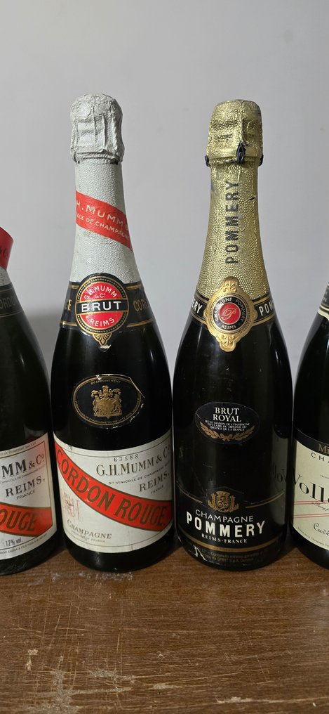 1970 Moët & Chandon, Veuve Clicquot, G. H. Mumm, Philipponnat, Pommery, Vollereaux, & pol gessner - Σαμπάνια - 8 Bottles (0.75L) #1.0