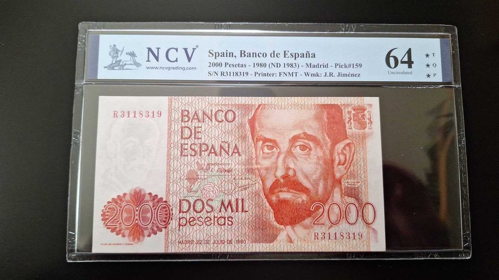 Espanha. - 2000 Pesetas 1980 - Pick 159 (Sem preço de reserva) #1.0
