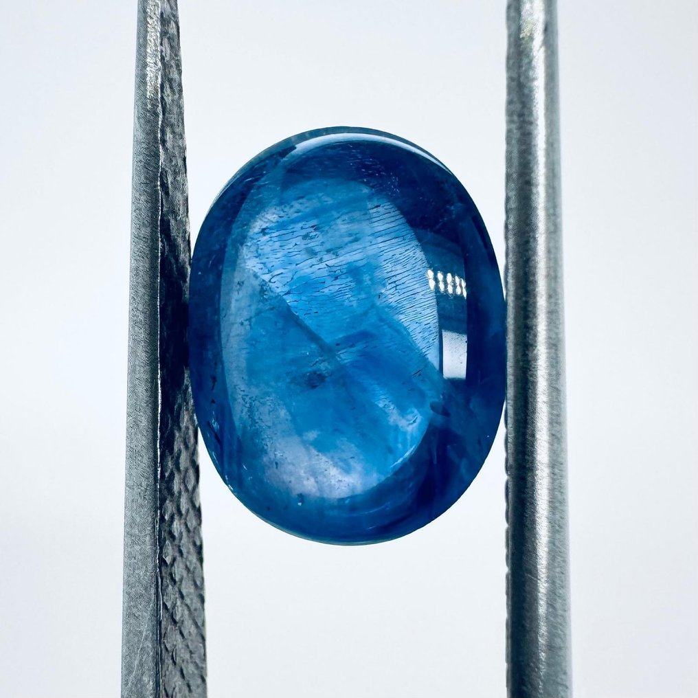 1 pcs  Niebieski Szafir  - 4.08 ct - Gemewizard Gemological Laboratory (GWLab) #2.1