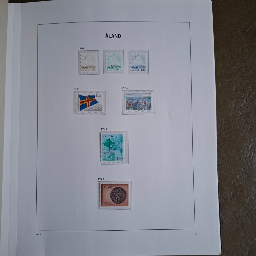 芬兰 1984/2001 - 奥兰群岛收藏邮票/邮票册/邮票块，盖有ATM邮戳 #1.0
