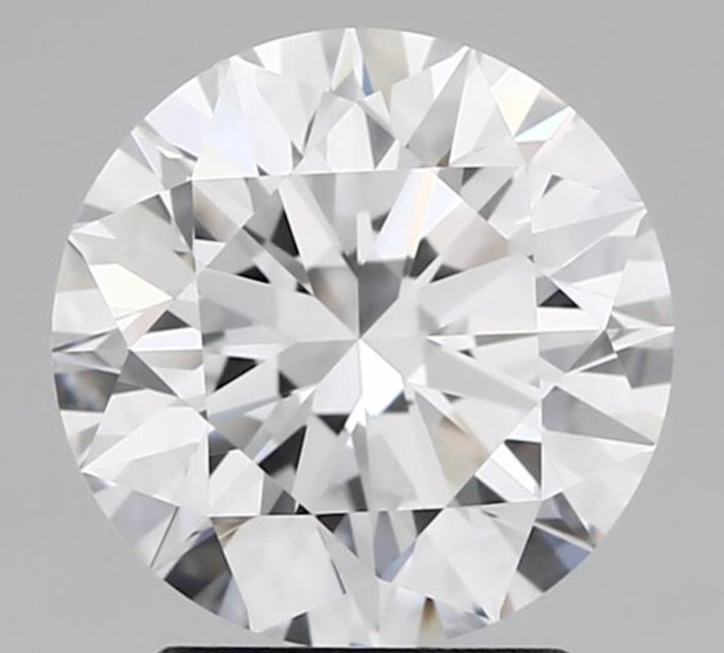 No Reserve Price - 1 pcs Diamond  (Natural)  - 2.01 ct - Round - D (colourless) - IF - International Gemological Institute (IGI) - *VG EX EX* Free Shipping #1.0