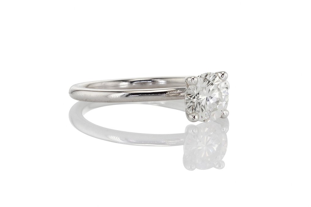 戒指 - 14K包金 白金 - 1.12ct. tw. 钻石 (天然) - R00104 #4.3