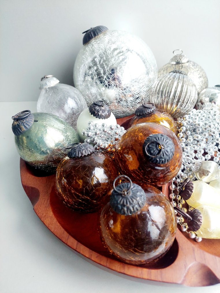 聖誕小飾品 (20) - Craquelé Heksenbal - craquelé - 一套复古圣诞球 #3.2