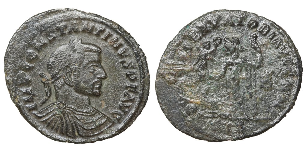 Romarriket Lot of 2 Coins: Maximinus II, Constantine I the Great Roman empire (Ingen mindstepris) #3.2