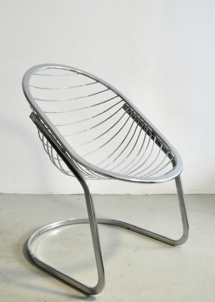 Πολυθρόνα - Καρέκλα από μεταλλικό σύρμα - Χάλυβας, Χρώμιο - Πολυθρόνα 'Egg' #1.0