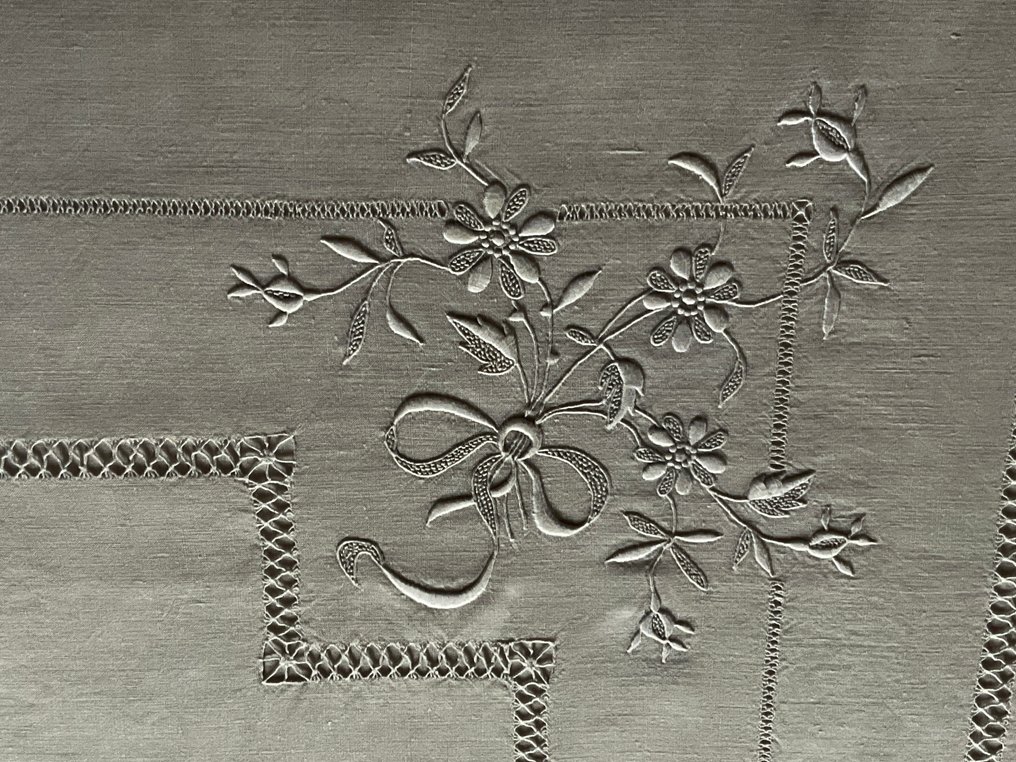 Vroege 20e eeuw gehaakt beddengoed - Textiel - 2.9 m - 2 m #3.2