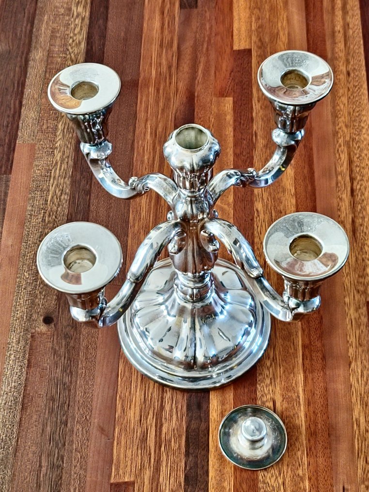 Candleholder Five-arm & Pineapple (2) - Silverplated - Baroque & Rococo style #3.2