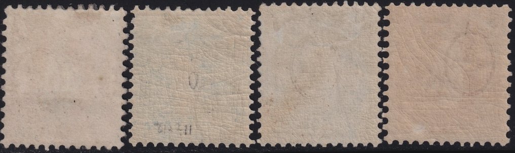 瑞士 1882 - Allegoria系列的4个值，Unif.71+72+75+78 MLH* Spl #1.0