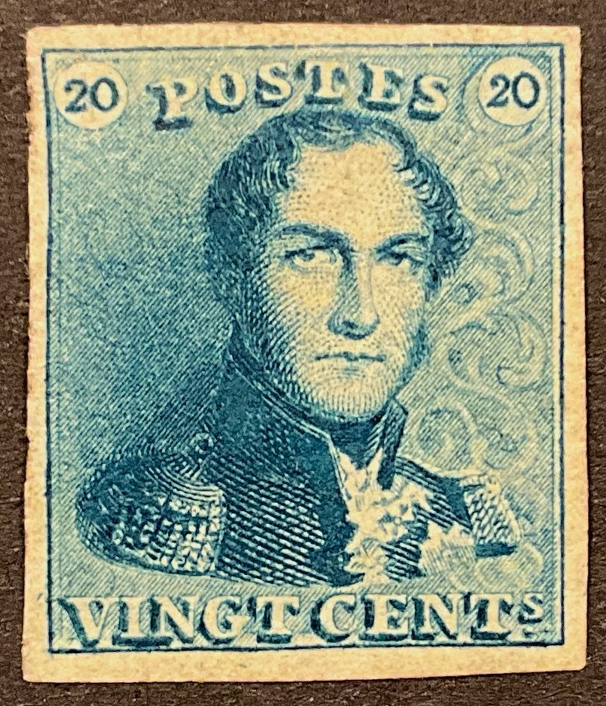 比利時 1849 - Epaulet 2 - Nuance Lichtblauw - Bleu clair - 例:HARDY系列 - 精美的边缘处理 - OBP 2N2 (Balasse) #1.0