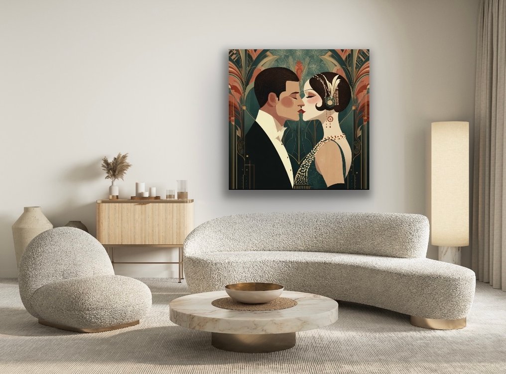 Eric Brumette - KISS ME ART DECO 2 - Toile L #2.1