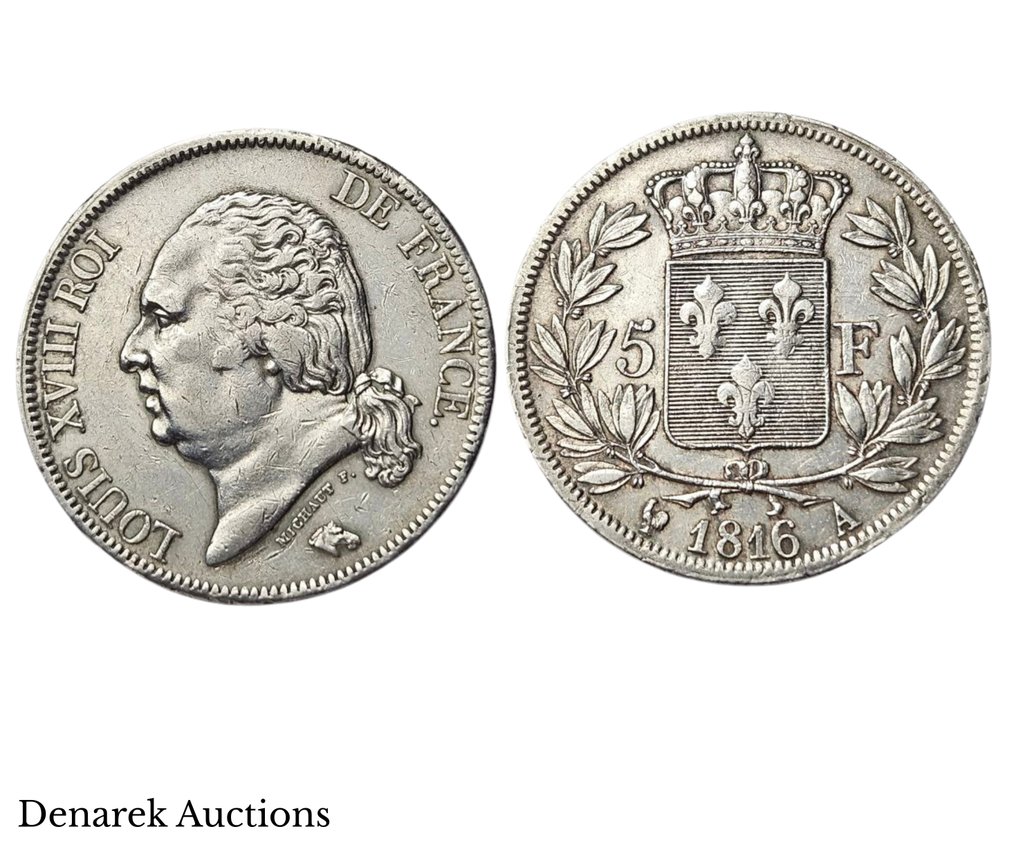 Frankrijk. Louis XVIII. 5 Francs 1816-A, Paris (Zonder minimumprijs) #2.1