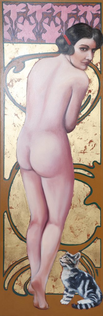 Louis Nagelkerke (1949) - Drieluik met drie naakte vrouwen #4.3