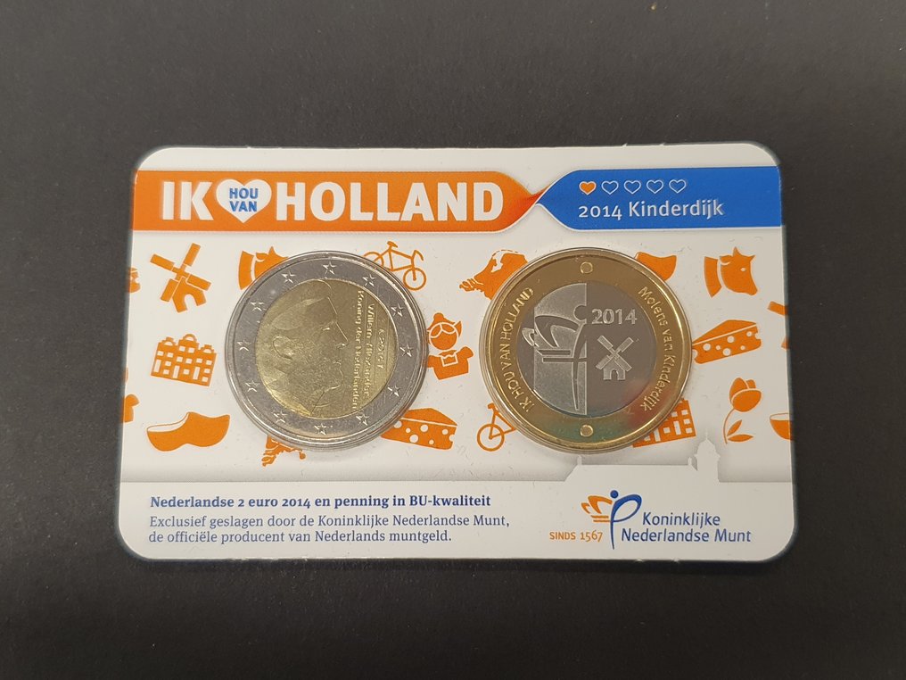 Netherlands. Collectie van 14 coincards + HCF Penning 2014-2025 #1.0