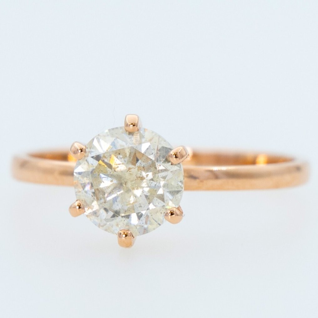 χωρίς τιμή ασφαλείας - Δαχτυλίδι - 14 καράτια Ροζ χρυσό -  1.37ct. tw. Διαμάντι (Φυσικό) - GWLab #4.3