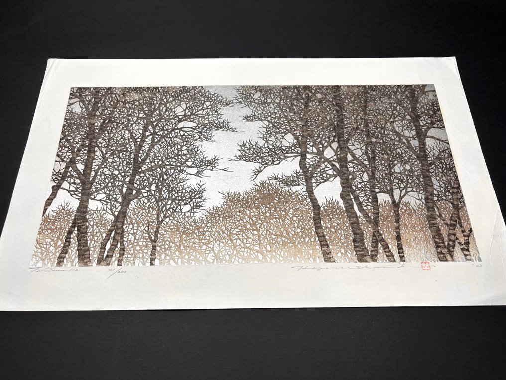 “Tree Scene 112” - Limited 41/200 - Large Work - NO RESERVE! - Hajime Namiki 並木一 (b1947) - Japan (No Reserve Price) #3.2