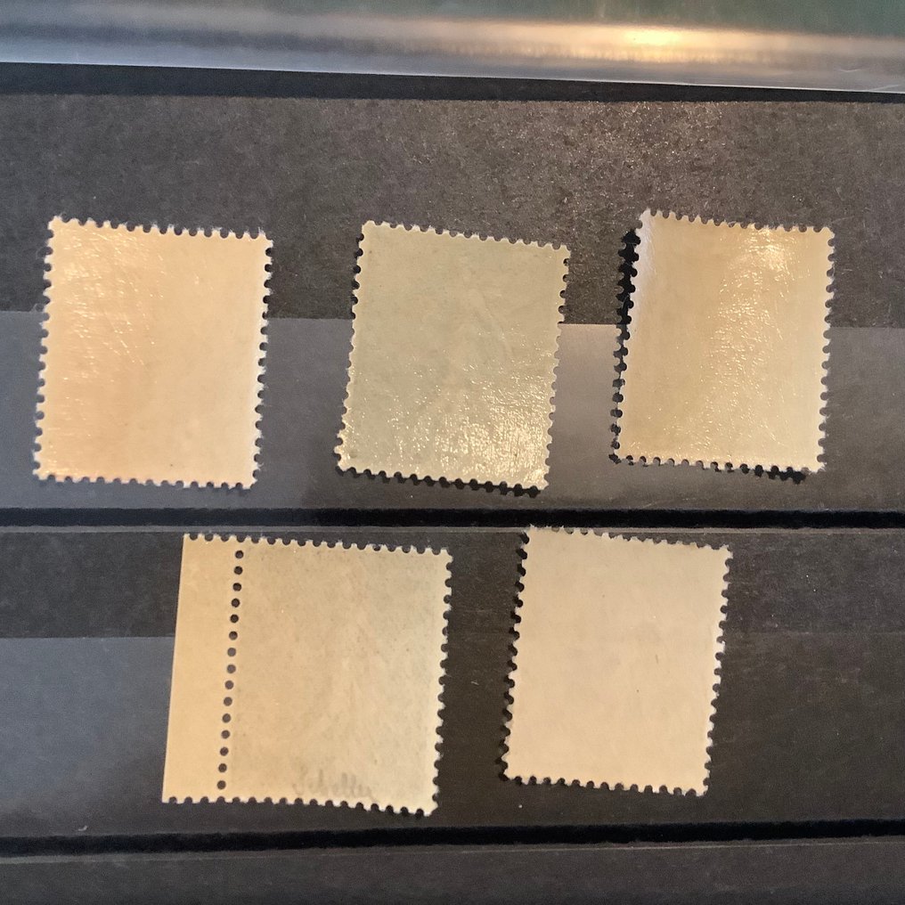 Francia 1903 - Semeuse lignez - inspeccionado Scheller - Yvert 129/133 #3.2