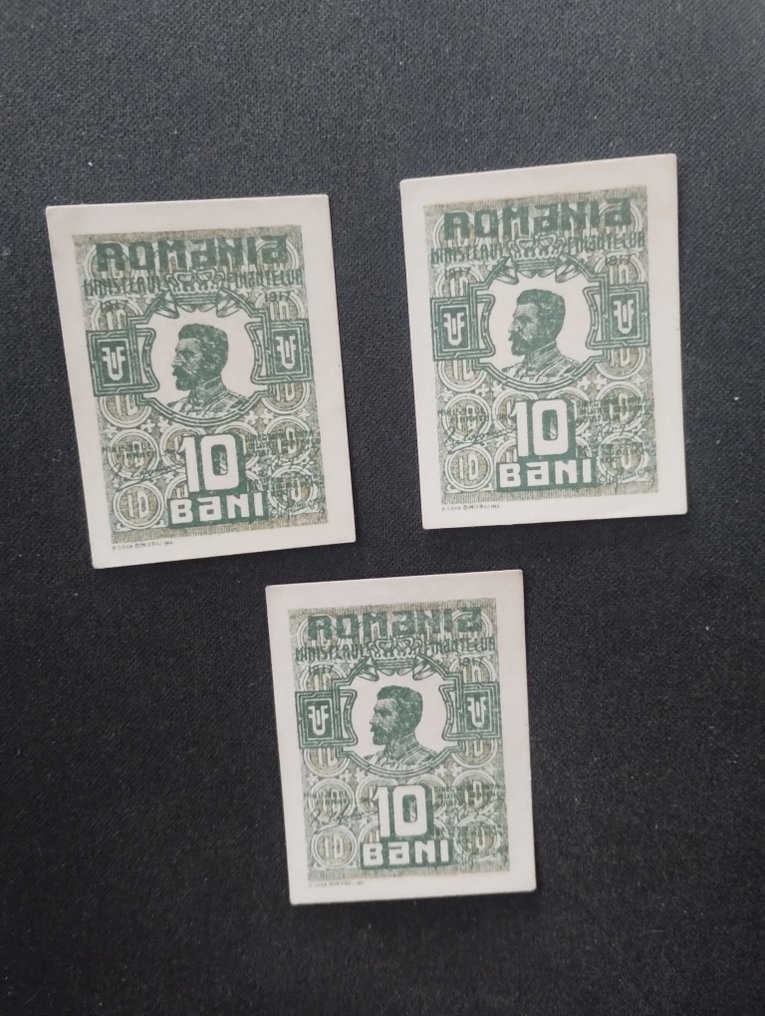 Roménia. - 3 x 10 Bani 1917 - Pick 69 (Sem preço de reserva) #1.0