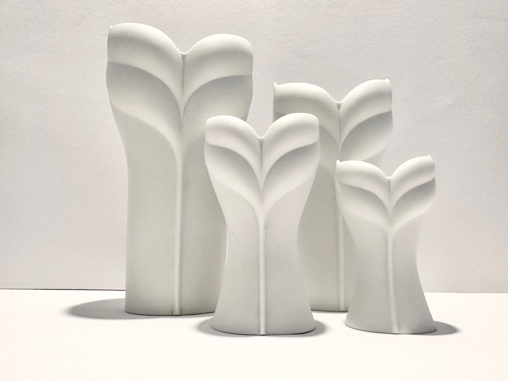 Rosenthal - Uta Feyl - 花瓶 (4) -  Calla - Bisquit瓷器 - 2个花瓶和2个烛台 #1.0