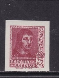 西班牙 1938 - Fernando el Católico SD - 选择品种 - Ed. 843s y 843 sph // Edifil 844As y 844A cMs en vez de cTs #1.0