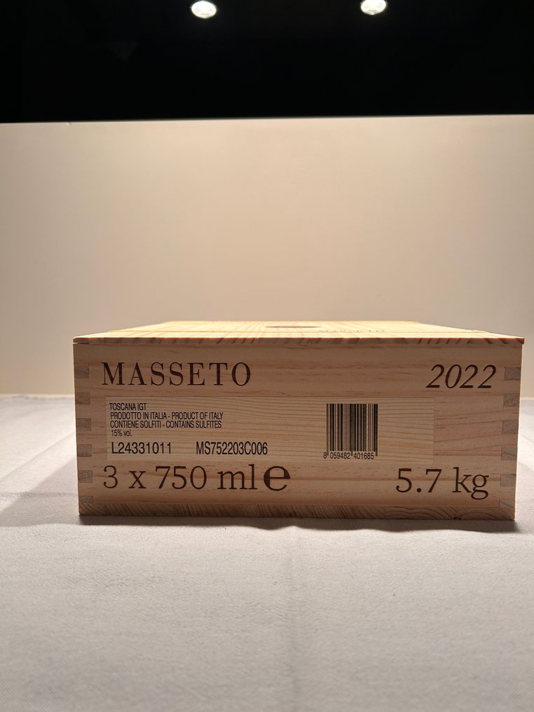 2022 Masseto - Toscana IGT - 3 Flasker (0,75 L) #4.3