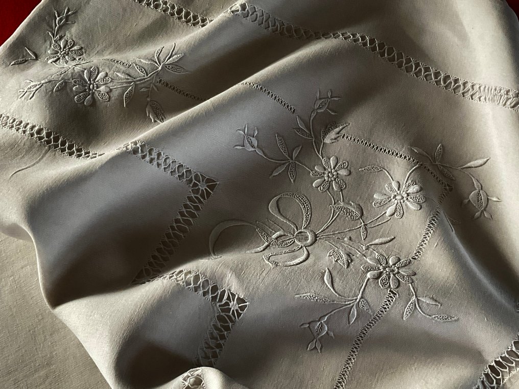 Vroege 20e eeuw gehaakt beddengoed - Textiel - 2.9 m - 2 m #1.0