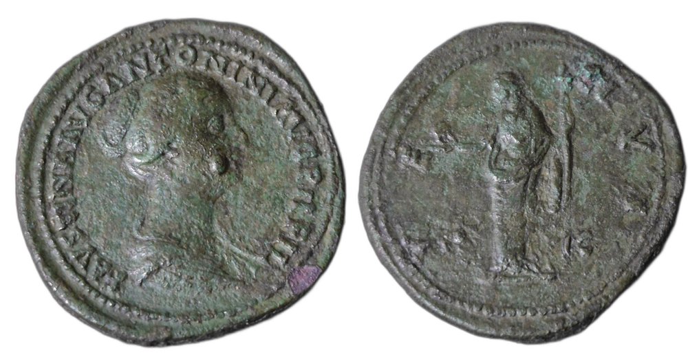 罗马帝国. Faustina II (Augusta, AD 147-175). Sestertius Rome - Venus #1.0