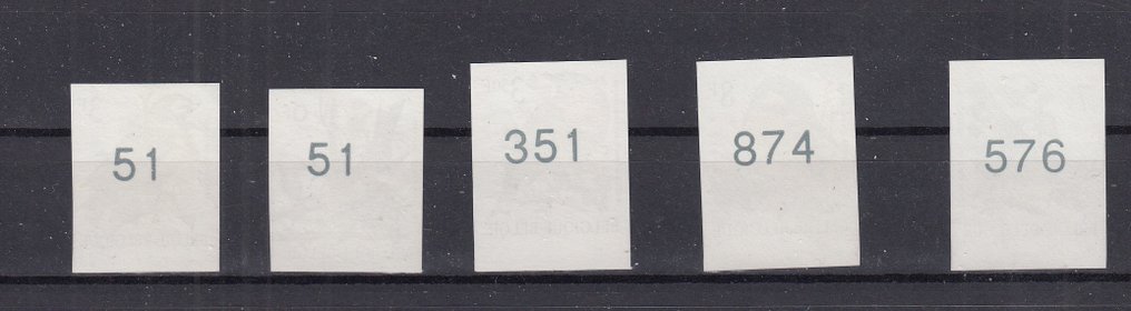 Belgium 1985 - Buzin not understood - 2489/2190 ,2223 , 2240 , 2261 #1.0