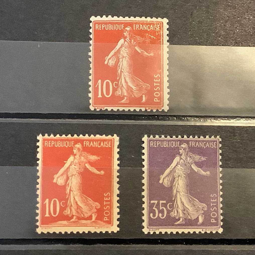 Frankrig 1906 - Semeuse plein fond - Yvert 134/136 #1.0