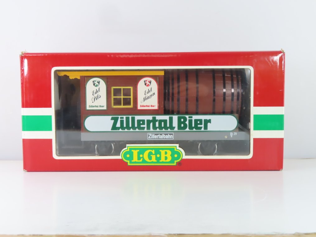 LGB G - 3042 - Τρένο μοντελισμού μεταφοράς εμπορευμάτων (1) - Βαγόνι μπύρας 2 αξόνων "Zillertal Bier" με πίσω φως και φωτισμό - Zillertalbahn (AT) #4.3