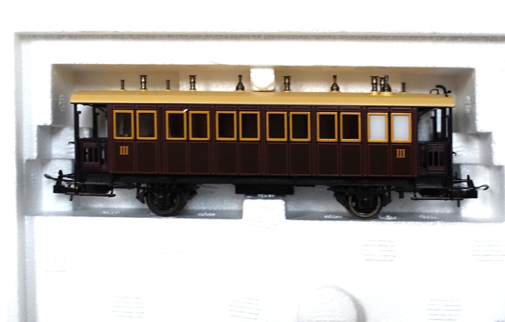 Trix H0 - 21252 - Model train wagon (1) - Four-piece wagon set 'Pfalz-Bahn' #2.1
