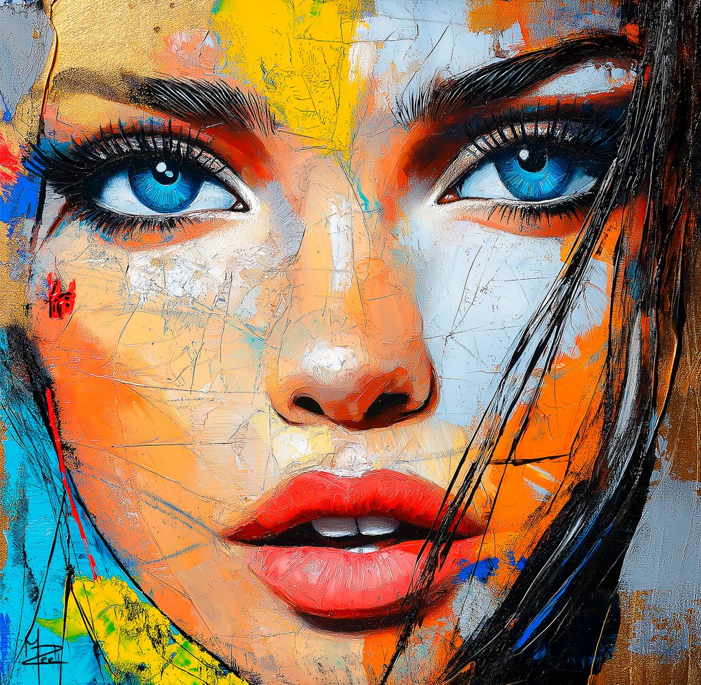 PLM-Art - Orange Face Woman XL #1.0