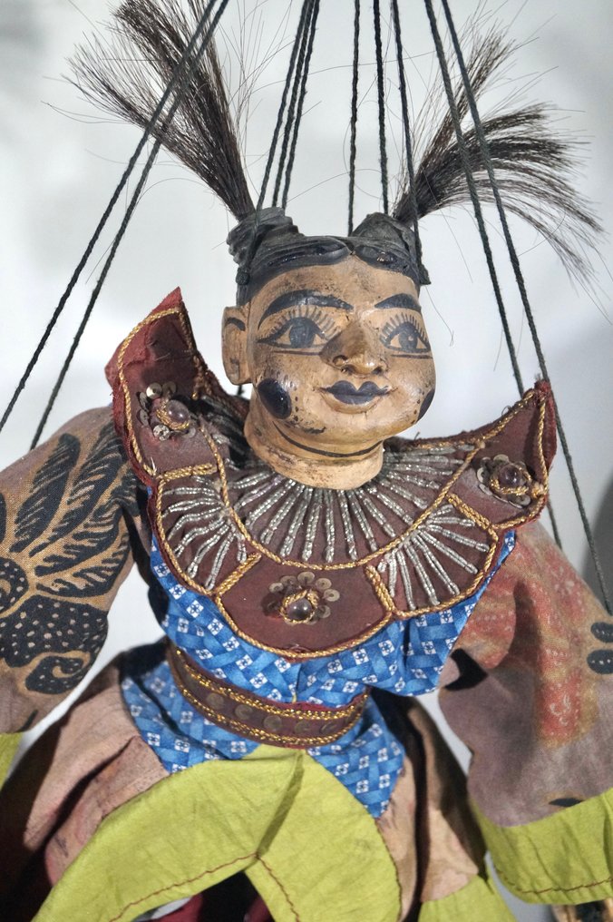 两个大型缅甸（Myanmar）木偶 - 缅甸 / Myanmar - 20世纪 #2.1
