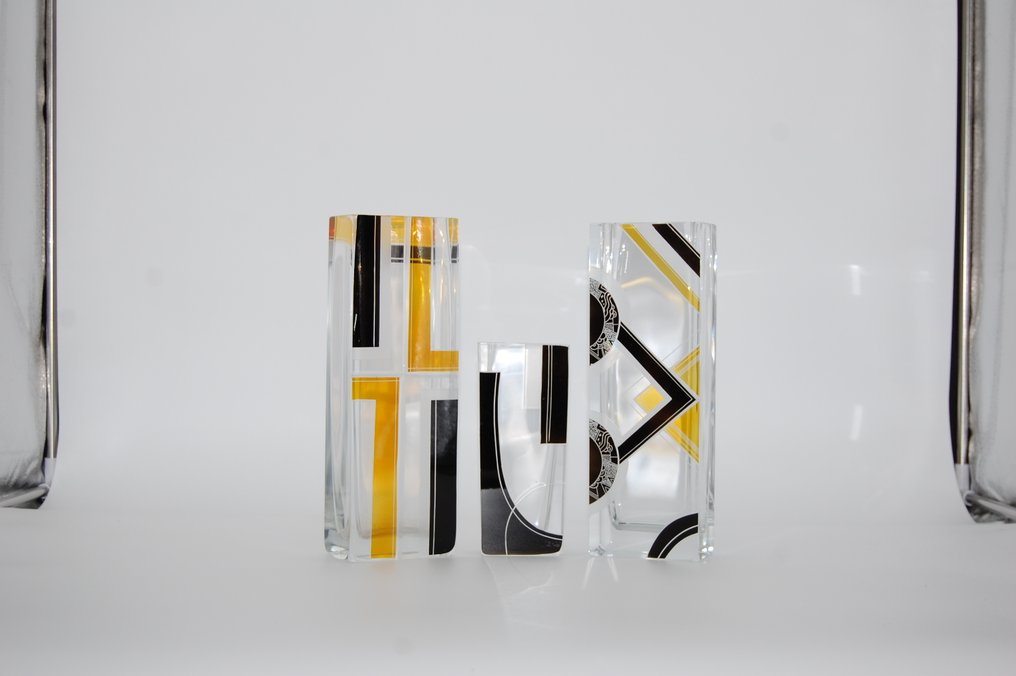 1930er - Karl/Karel Palda - Βάζο (3)  - Γυαλί - 27,5cm / 27,5cm / 17,5cm #3.2