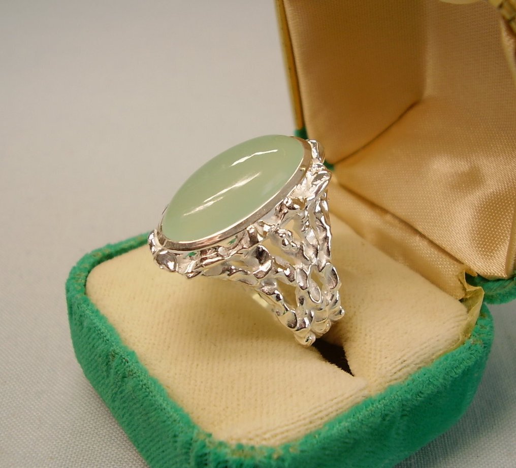 Ingen mindstepris - Ring Sølv - 14.00ct. tw. Akvamarin - Guldsmedearbejde #2.1