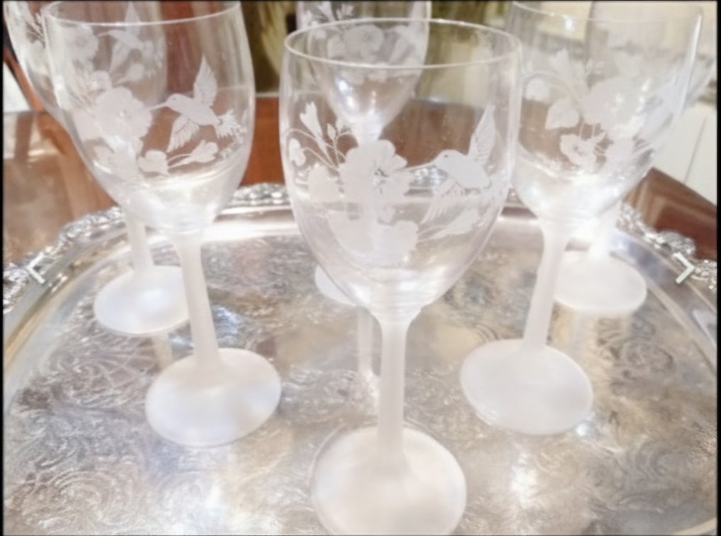 Υπηρεσία ποτού (6) - Τελετή της φύσης - Κρύσταλλο, Γυαλί - Copas Σχεδιασμός Χαραγμένες #1.0