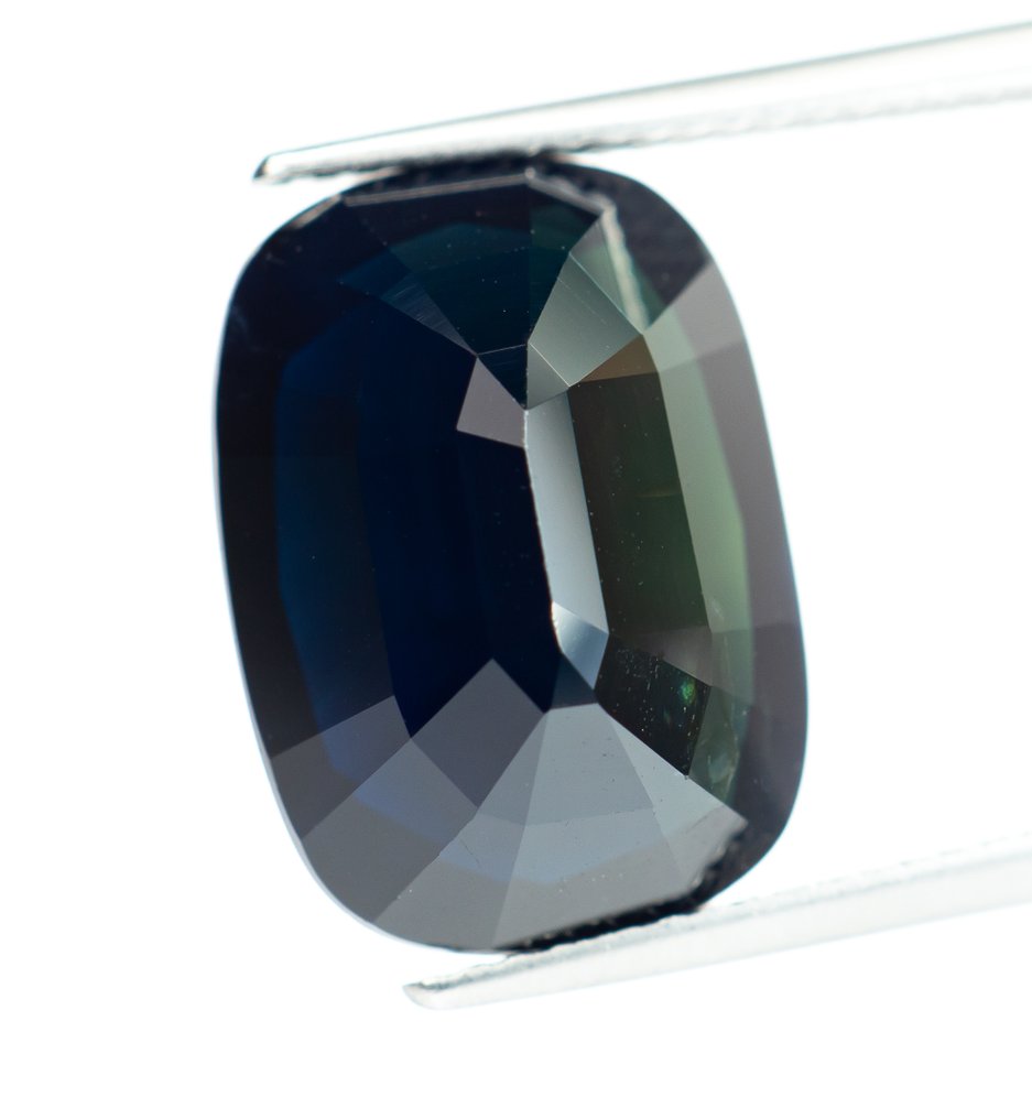 Ingen mindstepris Safir  - 12.91 ct - Gemological Institute of America (GIA) - Meget mørk blå #3.2