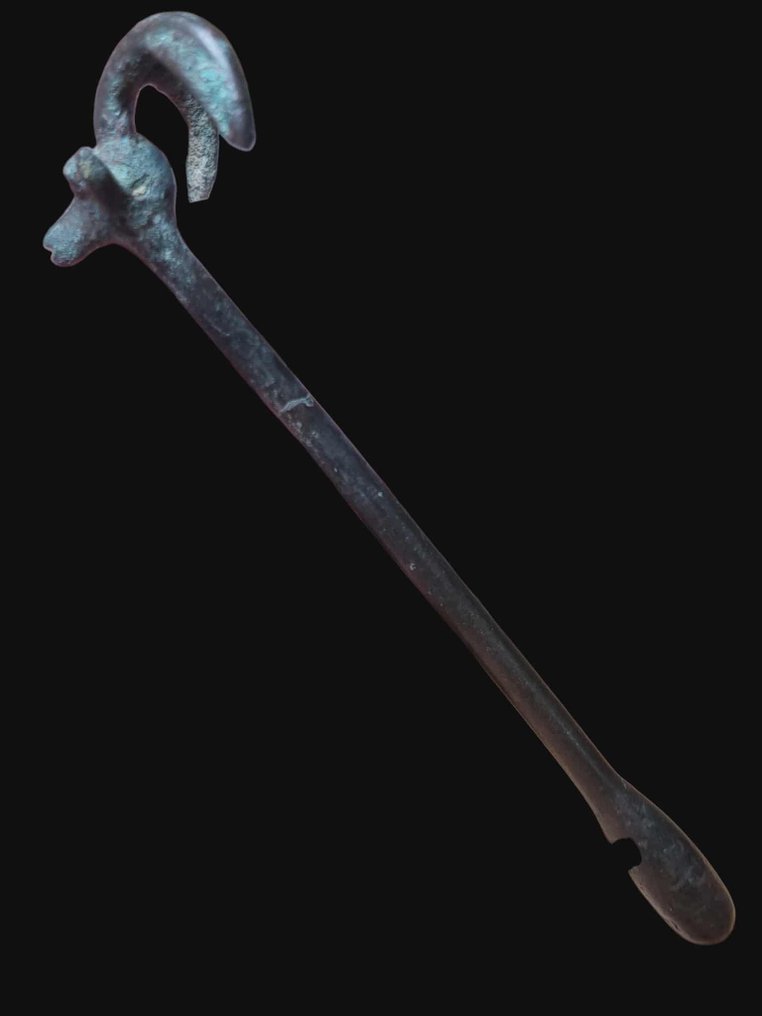 洛雷斯坦 稀有的青铜公羊头发簪 首饰饰品  (没有保留价) #1.0