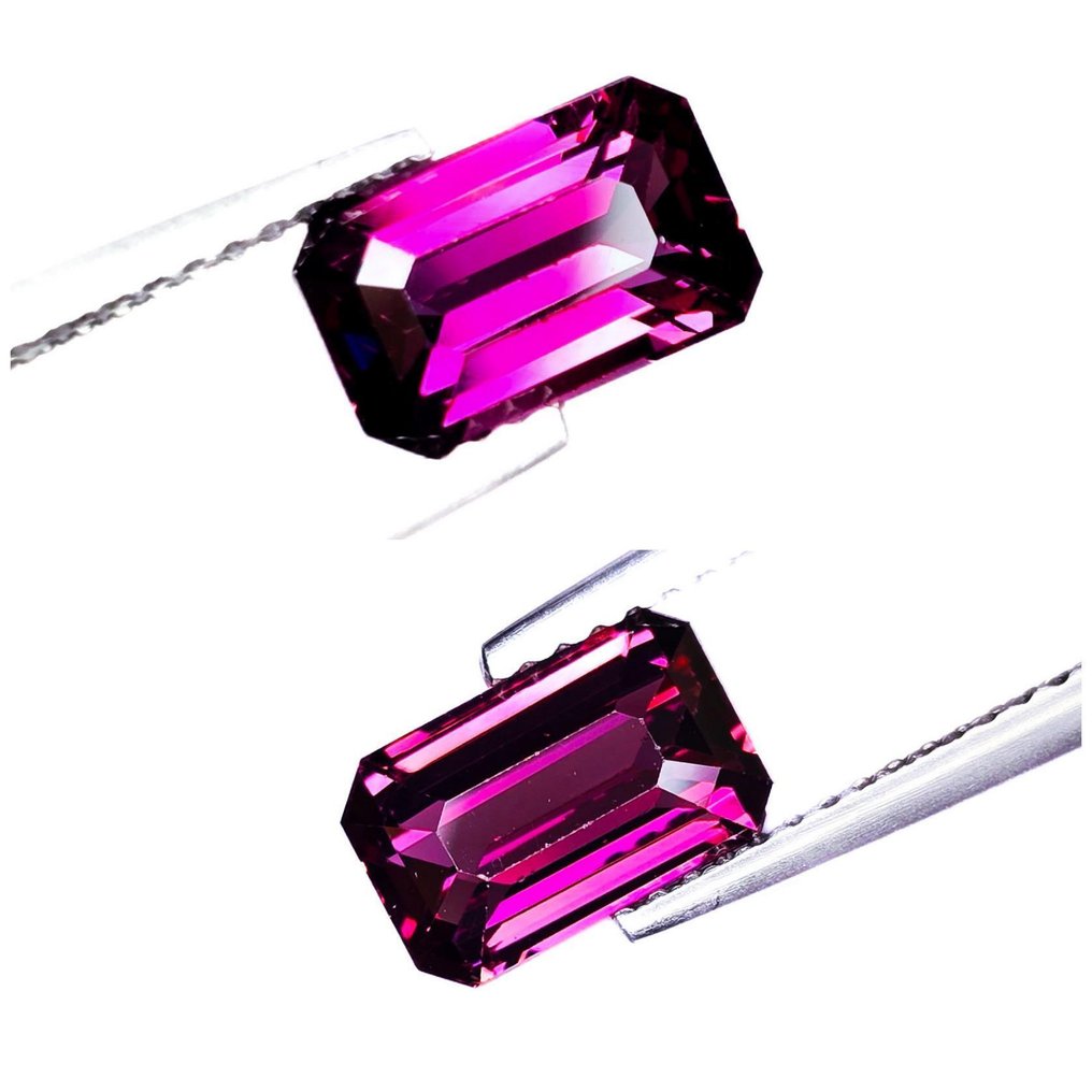 No Reserve Price - 2 pcs Garnet, Rhodolite - 4.72 ct - International Gemological Institute (IGI) - Pair #1.0