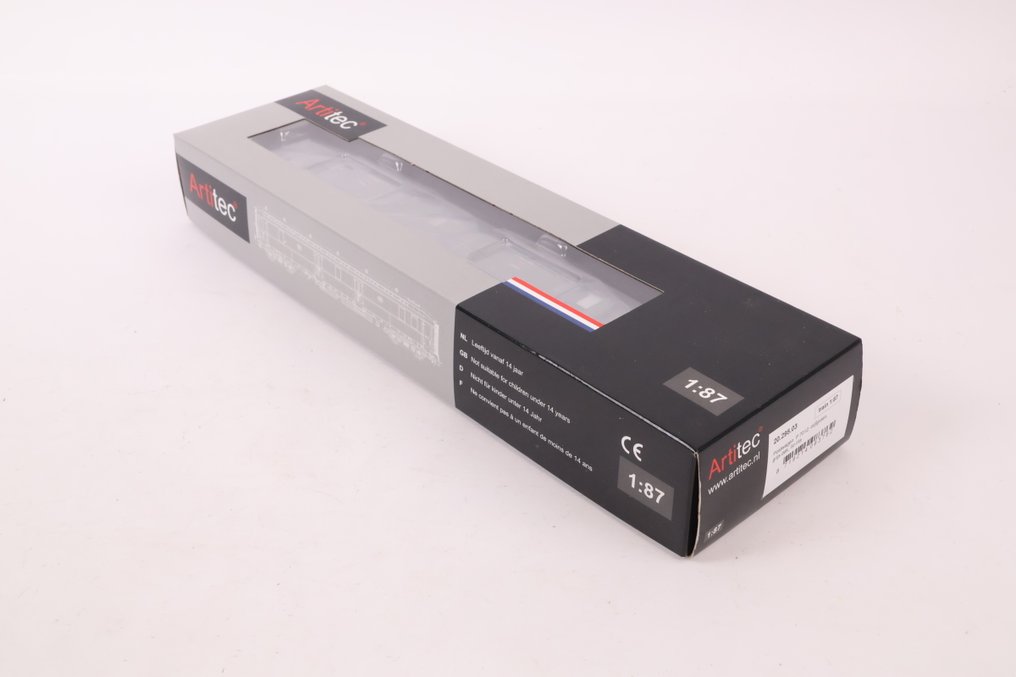 Artitec H0 - 20.295.03 - Τρένο μοντελισμού μεταφοράς εμπορευμάτων (1) - Postwagen P 7012, ελαιόχρωμο, γκρι στέγασμα, IIc-IIIa - NS #1.0