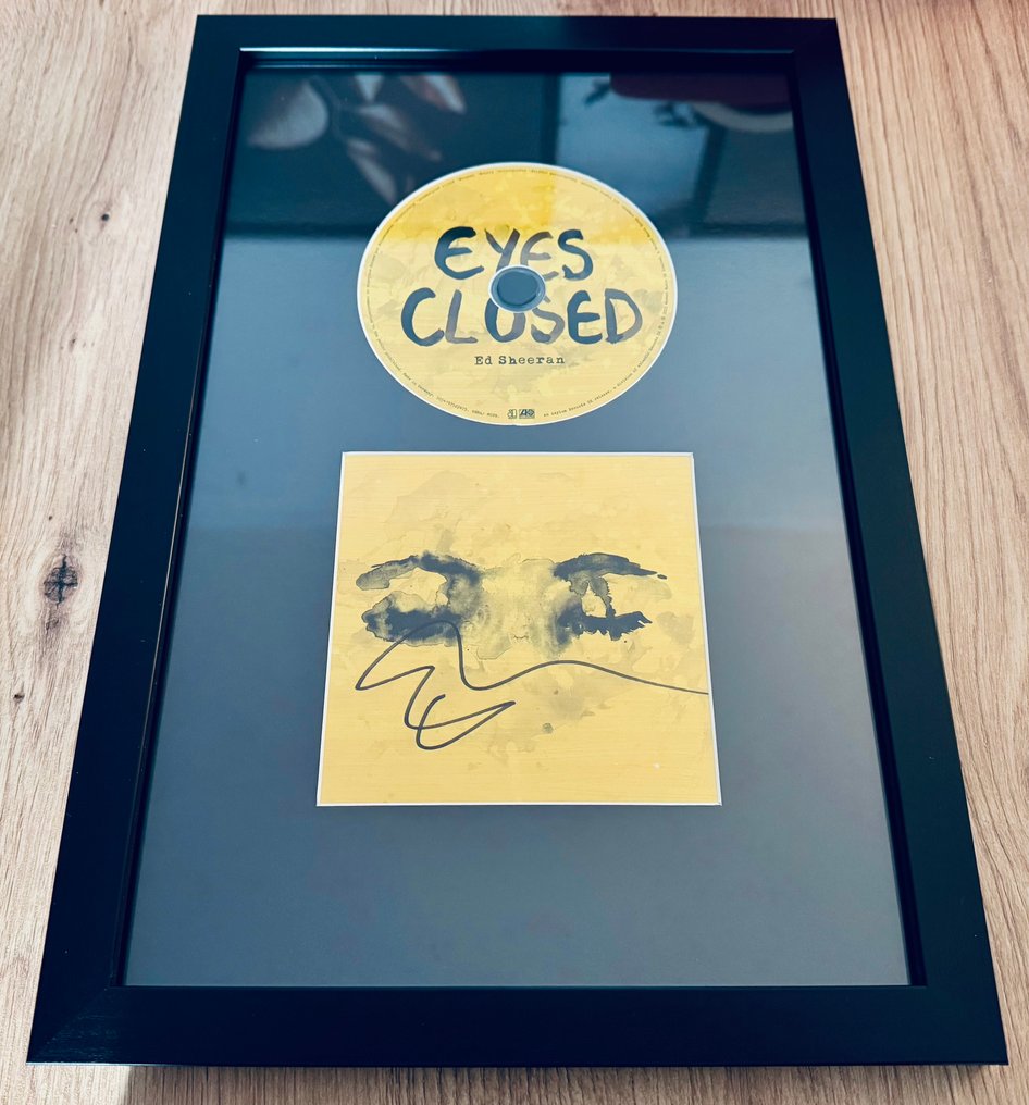 Ed Sheeran - 签名的 CD 封面《Eyes closed》/ Frame #1.0