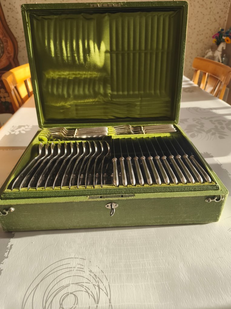 Arthur Krupp Berndorf - 12件餐具套裝 (59) - 鍍銀, 鋼 #1.0