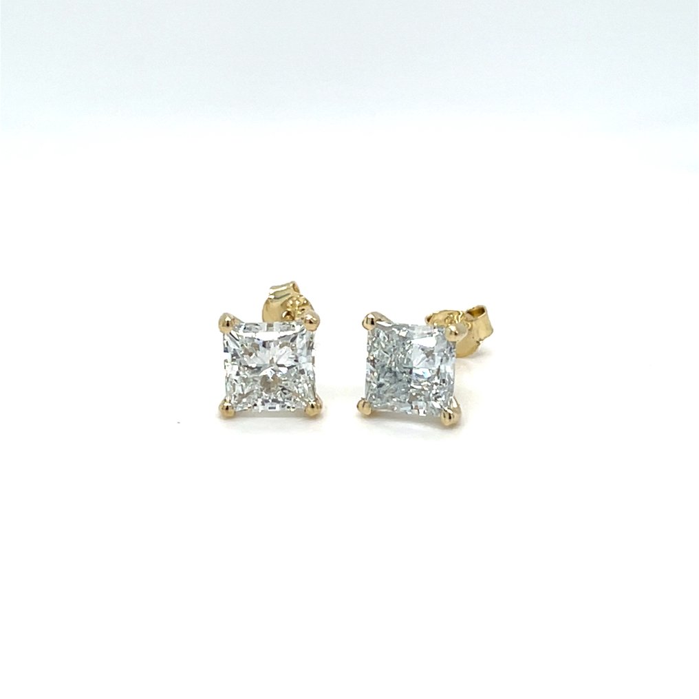 Boucles d'oreilles - 14 carats Or jaune - 4.08ct. tw. Diamant (Cultivé en laboratoire) #4.3