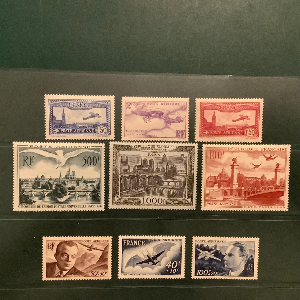 Frankrike 1930/1965 - Airmail: fint parti med fullstendige utslipp. - Yvert PA5/6, 20/29 en 34/42 #2.1