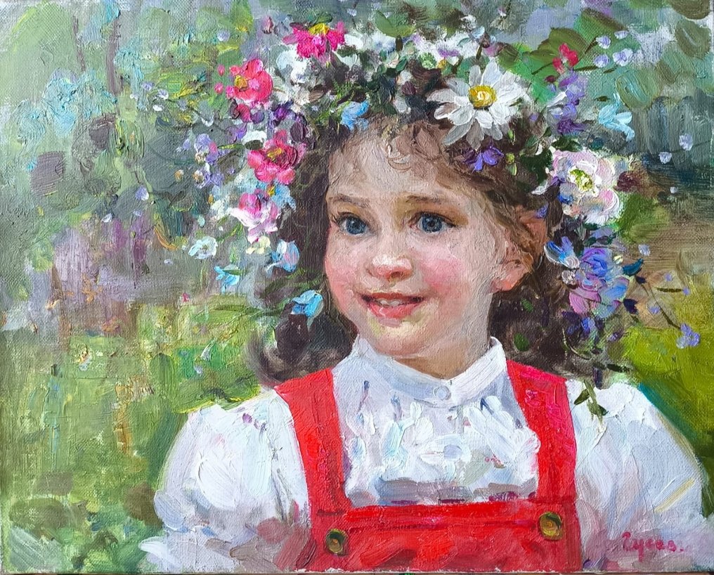 Vladimir Goussev (1957-) - Portrait de fille #1.0