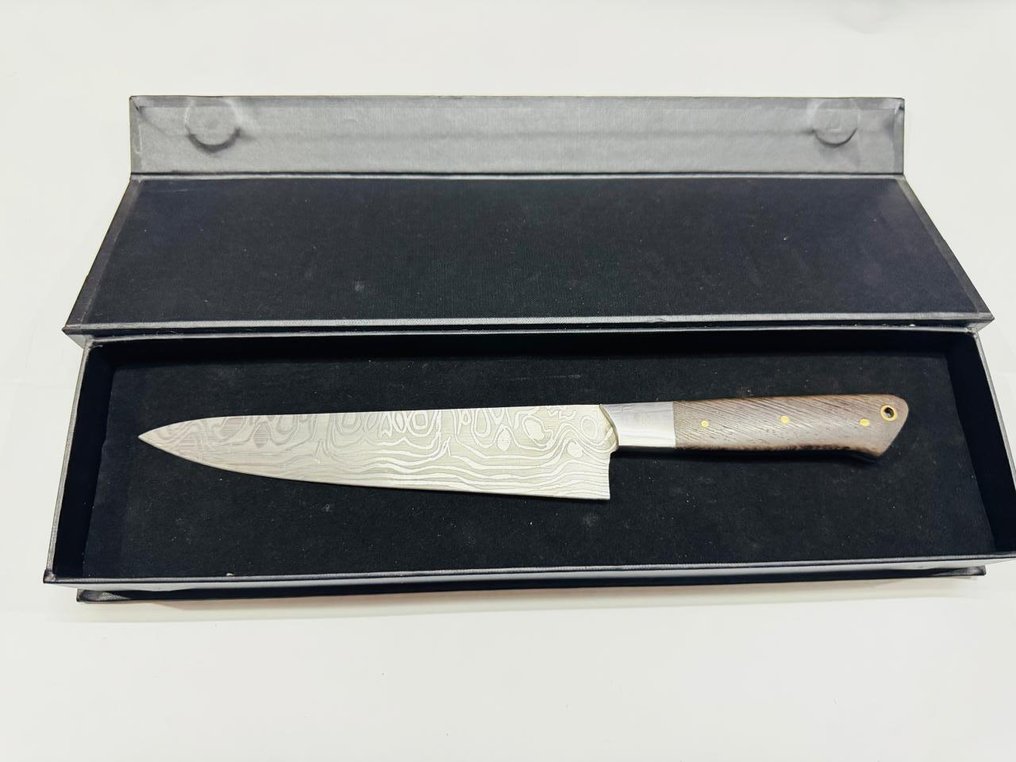 Μαχαίρι κουζίνας - Chef's knife -  Ιαπωνικό μαχαίρι λαχανικών (023) - VG 10 Χάλυβας, λιγότερος χάλυβας και λαβή από ξύλο Wangi με - Ιαπωνία - Ιαπωνικό μαχαίρι λαχανικών #1.0