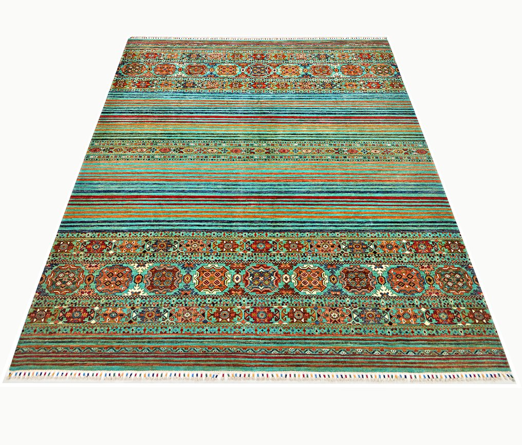 Afghan, Ziegler Kazak, Χαλί Samarkand Ariana υψηλής ποιότητας, μεγάλο, χειροποίητο, premium μαλλί - Χαλί - 360 cm - 280 cm - Νέο χειροποίητο χαλί σχεδιαστή #1.0