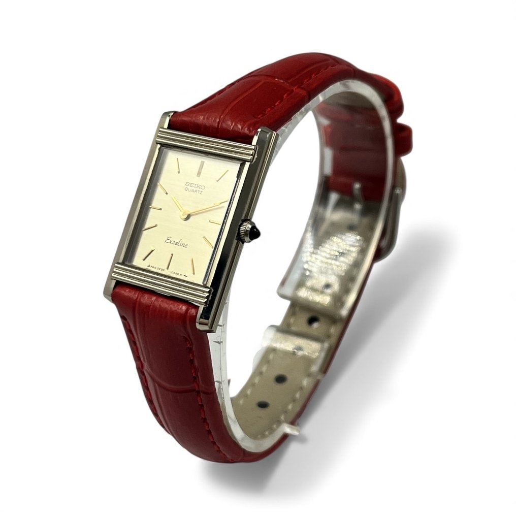 Seiko - Exceline - Tungsten Carbide - Vintage - Ultra Slim - Gold Dial - Nincs minimálár - 2E20-5200 - Női - 1990-1999 #3.2